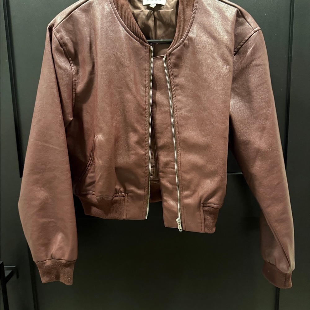 Vici Collection Burgundy Bomber Jacket for Women